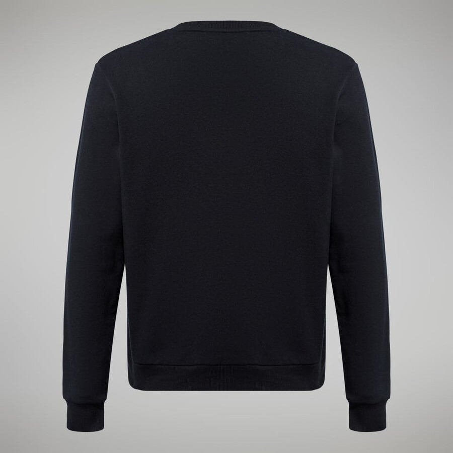 los hombres de la tripulación de logo negro berghaus
