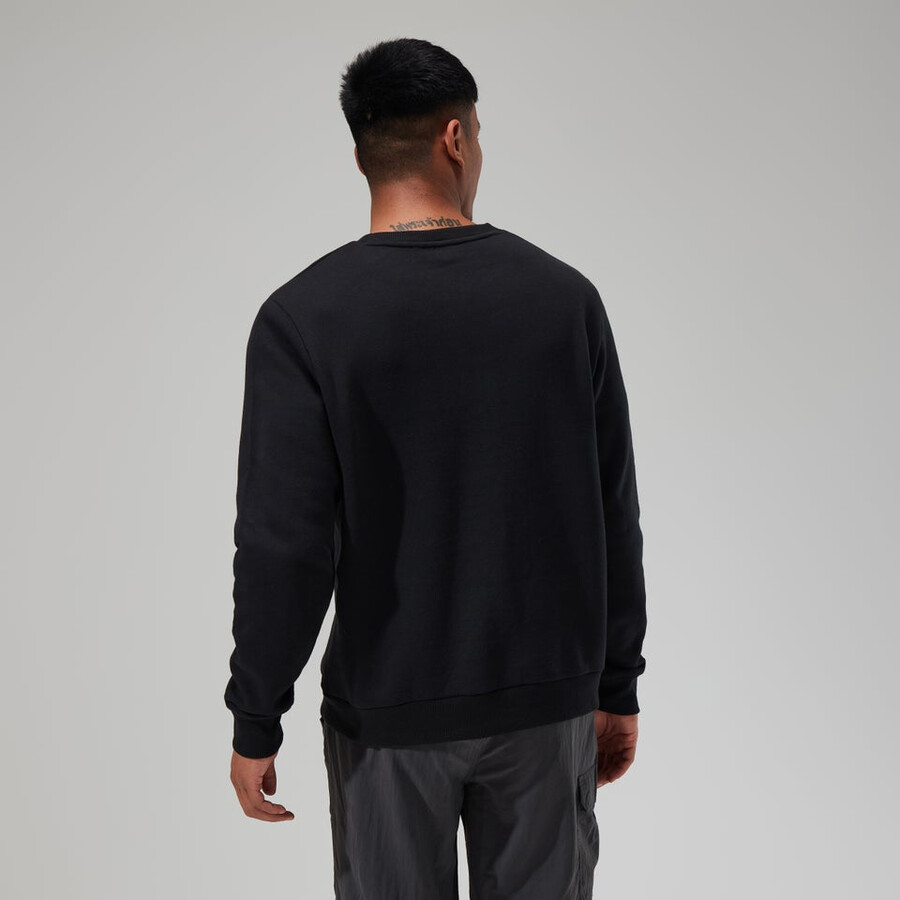 los hombres de la tripulación de logo negro berghaus