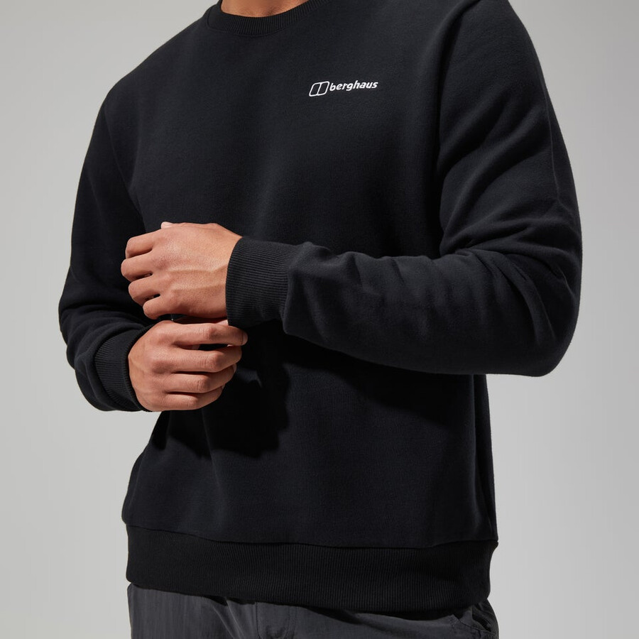 los hombres de la tripulación de logo negro berghaus