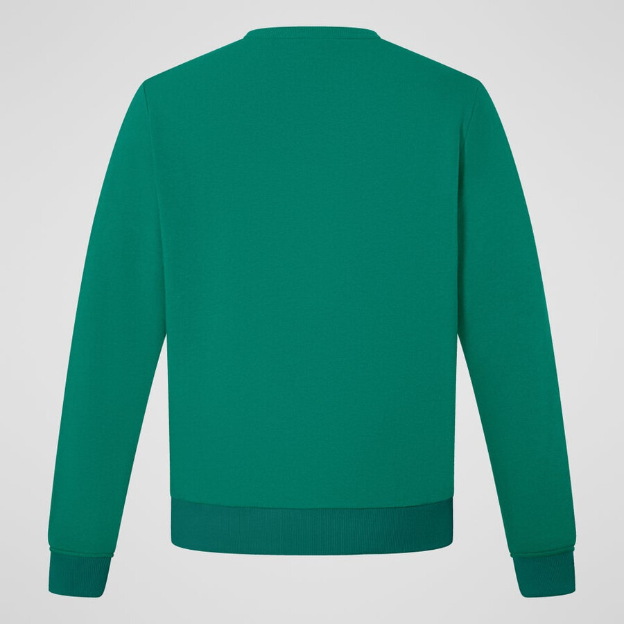 los hombres del logotipo de la tripulación de suéter verde berghaus