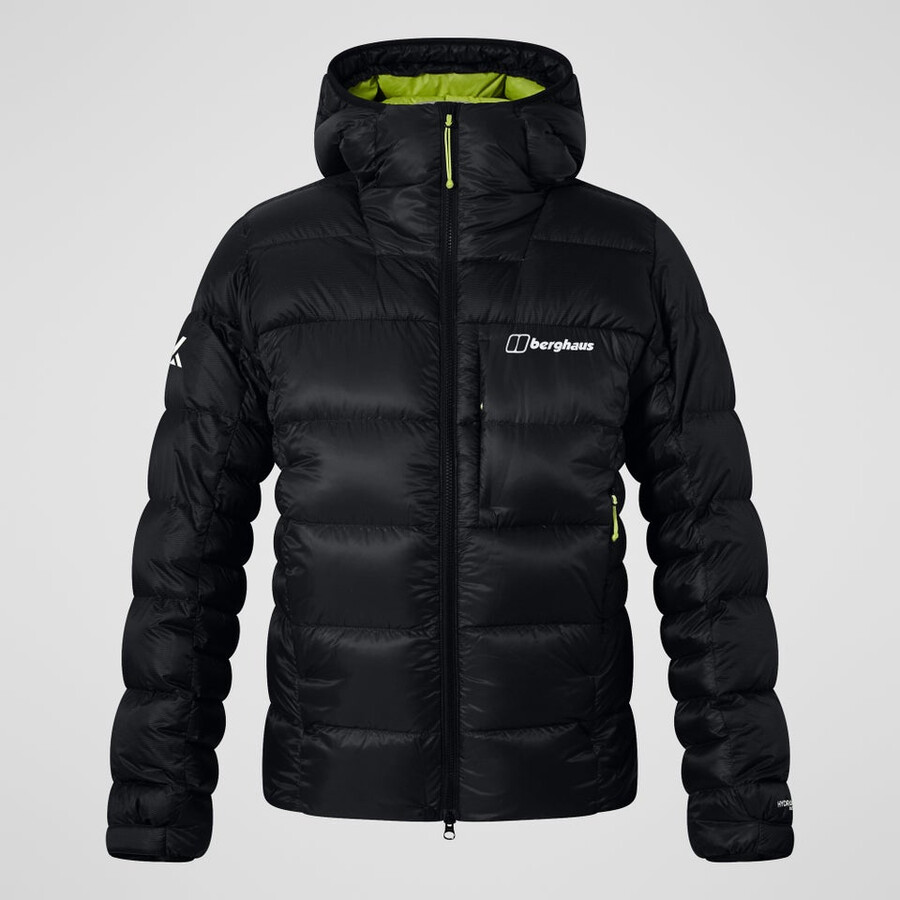 los hombres del mtn areté ultra abajo con capucha - negro berghaus