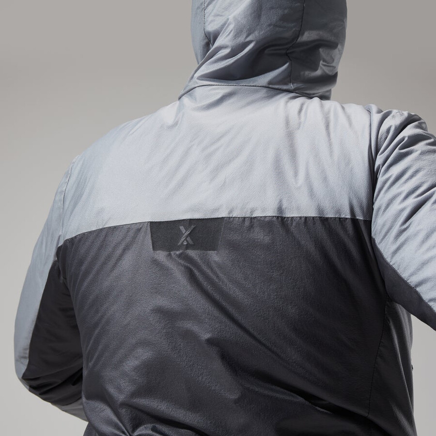 los hombres del mtn areté lb sintética con capucha - gris berghaus