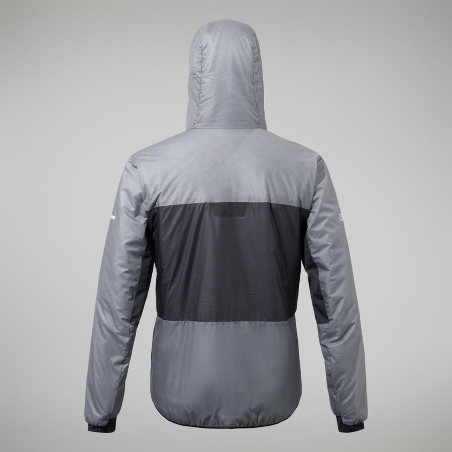 los hombres del mtn areté lb sintética con capucha - gris berghaus