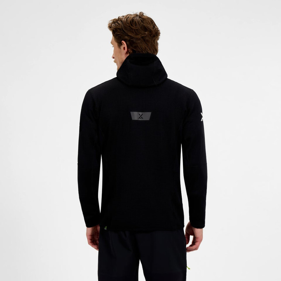 los hombres del mtn guía con capucha - negro berghaus