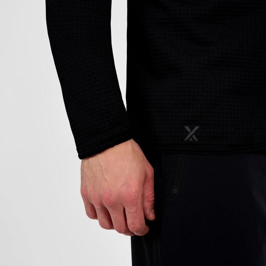 los hombres del mtn guía con capucha - negro berghaus