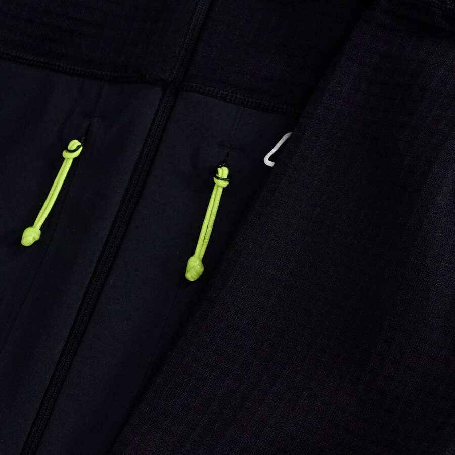 los hombres del mtn guía con capucha - negro berghaus