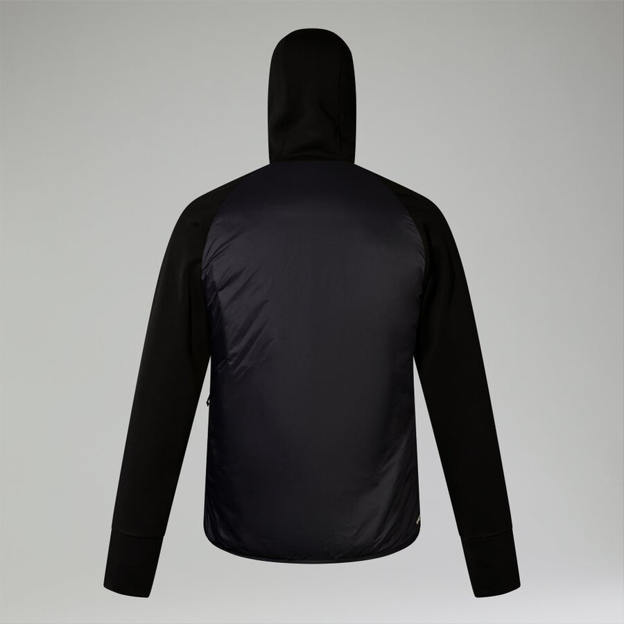 los hombres trawden híbrido chaqueta con capucha - negro berghaus