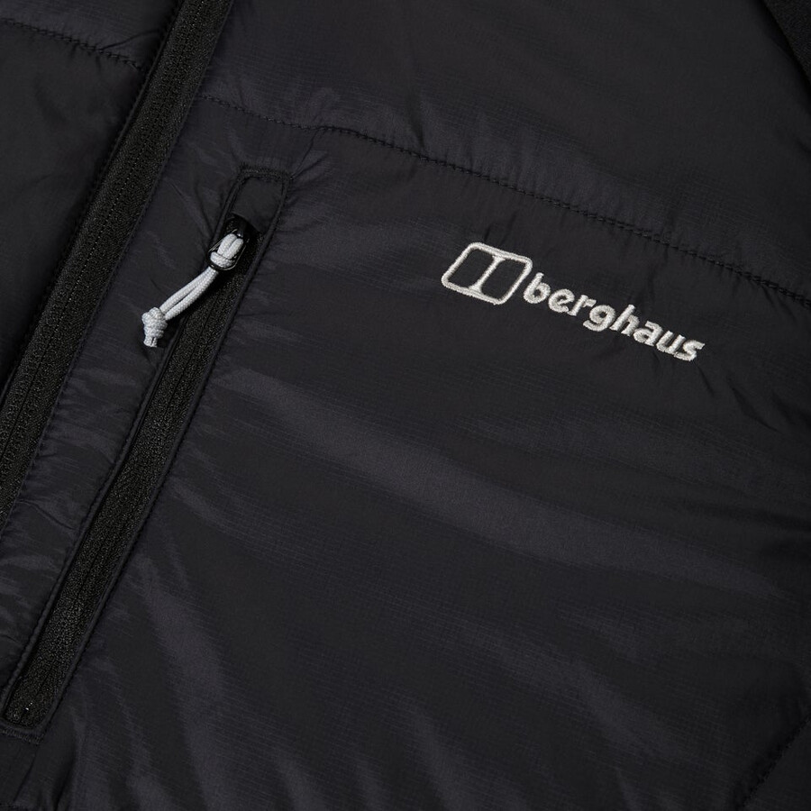 los hombres trawden híbrido chaqueta con capucha - negro berghaus