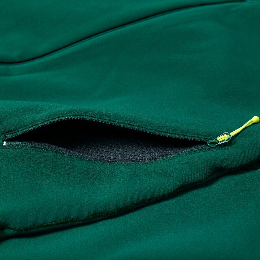 los hombres cinética del powerstretch con capucha - verde berghaus