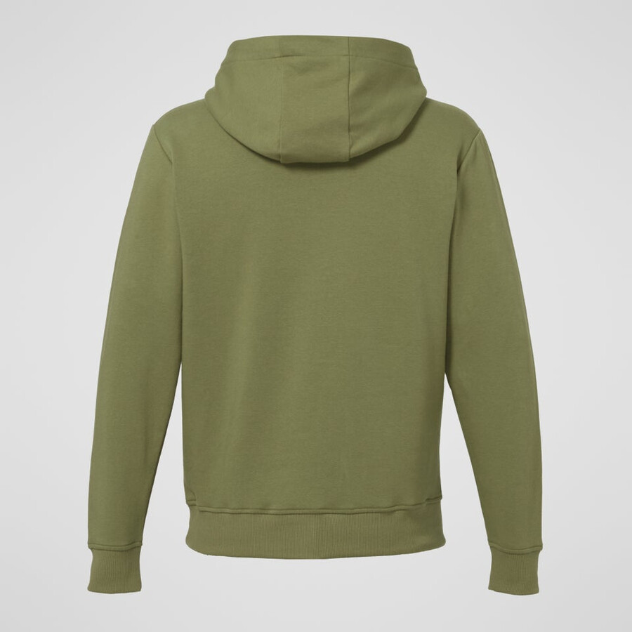 los hombres del pequeño logo con capucha - verde berghaus