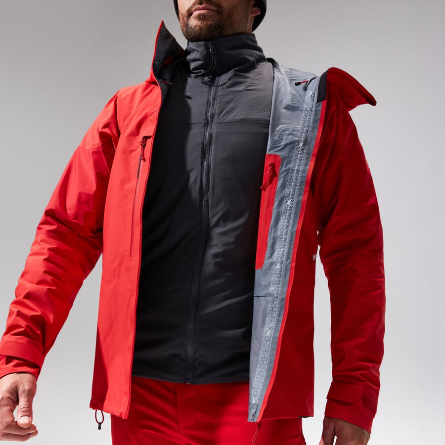 los hombres del mtn guía mw híbrido de chaqueta grisnegro berghaus