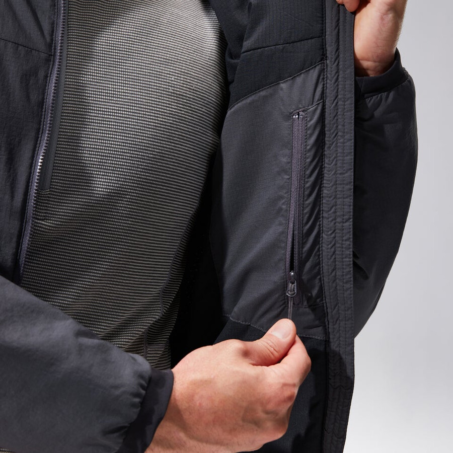 los hombres del mtn guía mw híbrido de chaqueta grisnegro berghaus