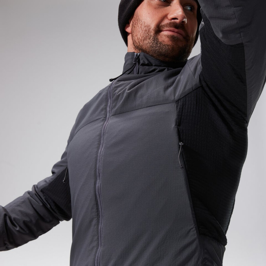 los hombres del mtn guía mw híbrido de chaqueta grisnegro berghaus