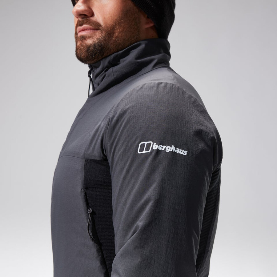 los hombres del mtn guía mw híbrido de chaqueta grisnegro berghaus