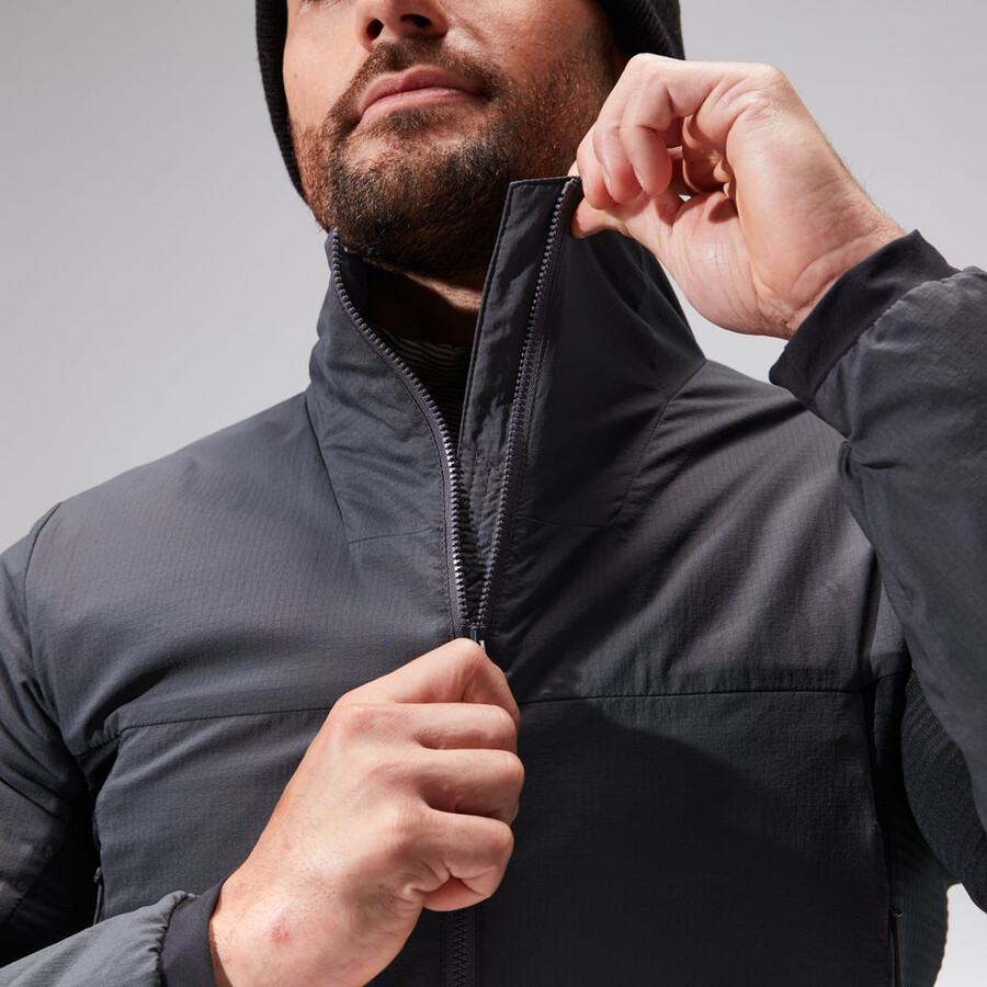 los hombres del mtn guía mw híbrido de chaqueta grisnegro berghaus