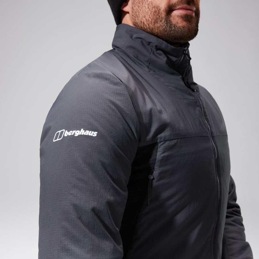 los hombres del mtn guía mw híbrido de chaqueta grisnegro berghaus