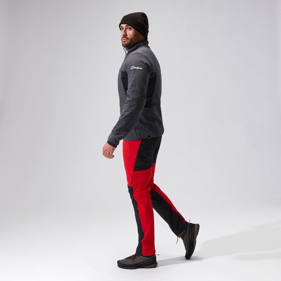 los hombres del mtn guía mw híbrido de chaqueta grisnegro berghaus