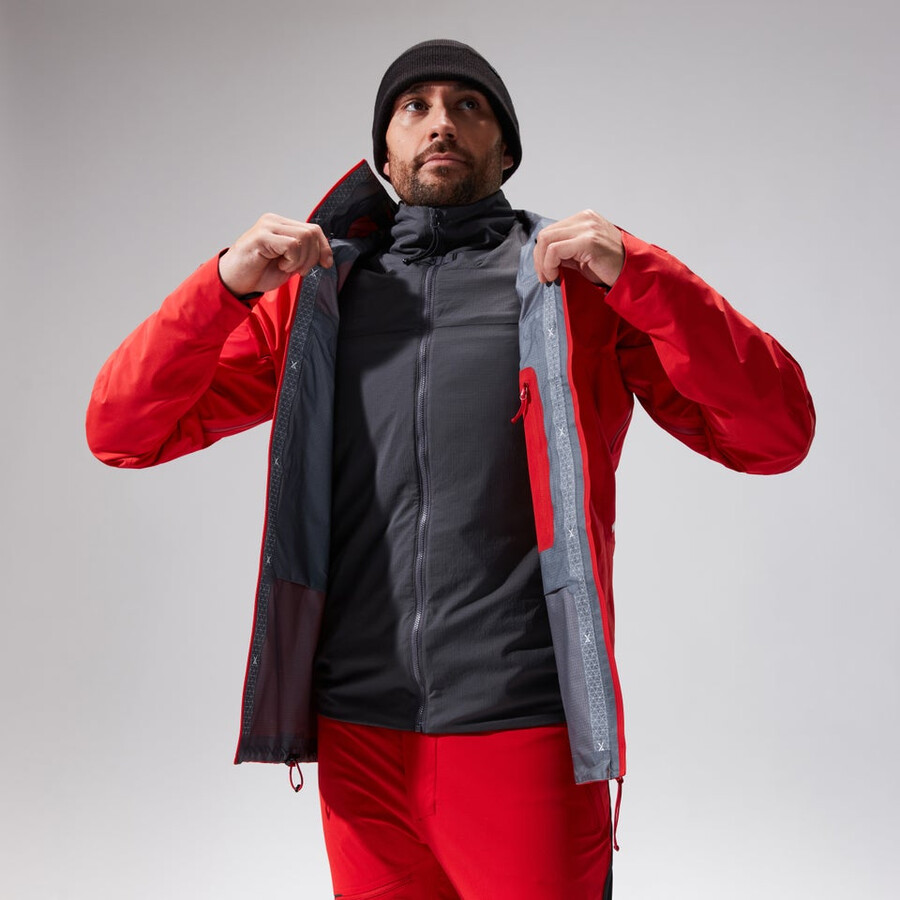 los hombres del mtn guía mw híbrido de chaqueta grisnegro berghaus
