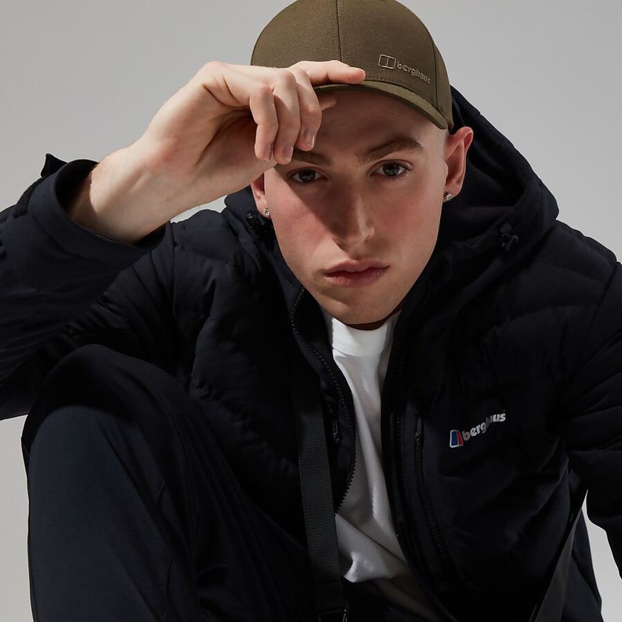 los hombres theran híbrido chaqueta con capucha - negro berghaus