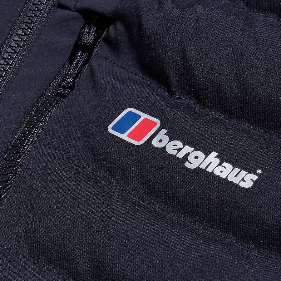 los hombres theran híbrido chaqueta con capucha - negro berghaus