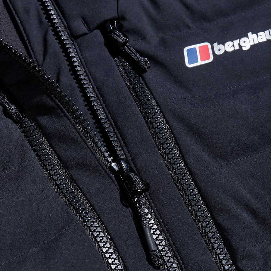 los hombres theran híbrido chaqueta con capucha - negro berghaus