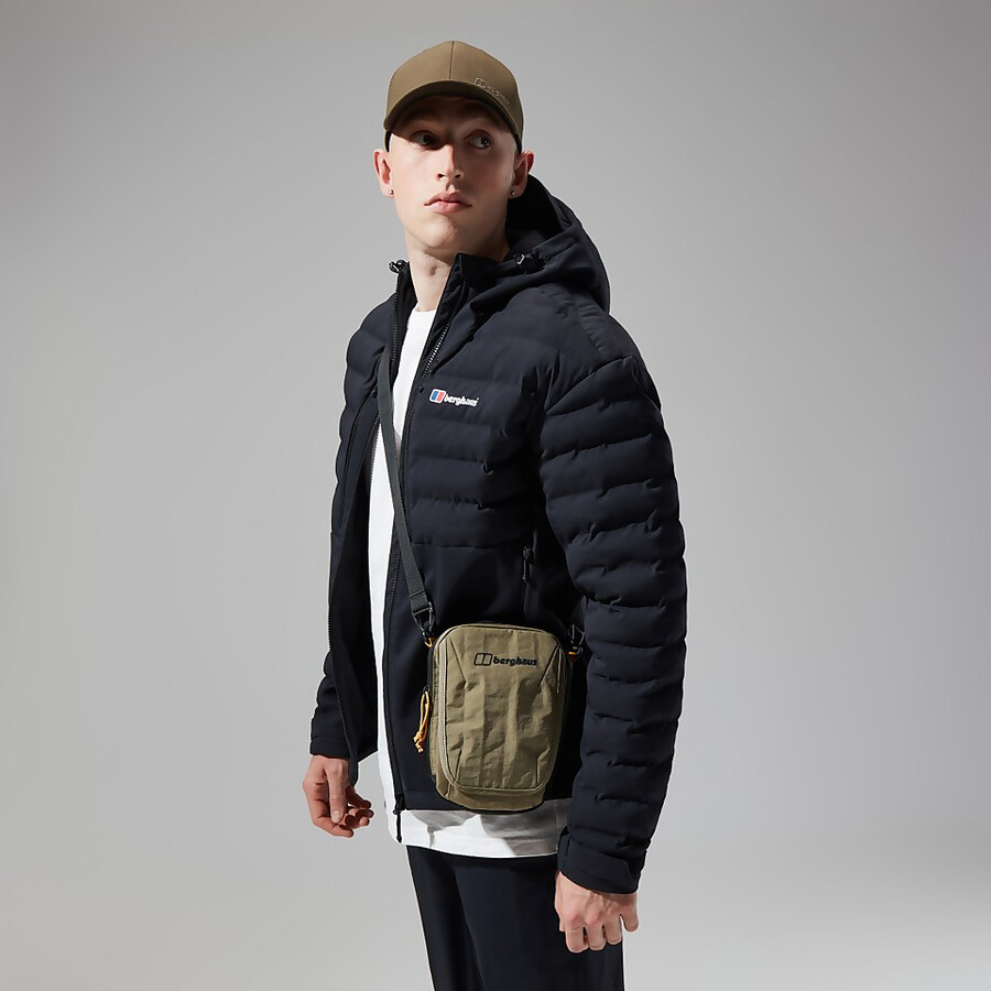 los hombres theran híbrido chaqueta con capucha - negro berghaus