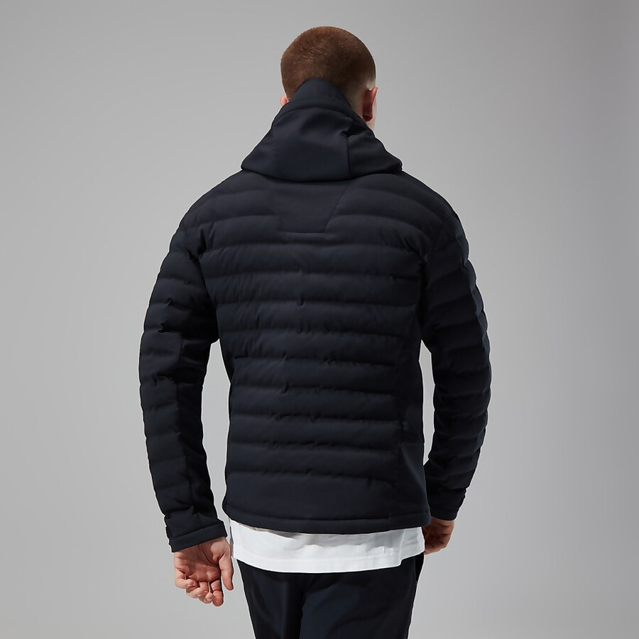 los hombres theran híbrido chaqueta con capucha - negro berghaus