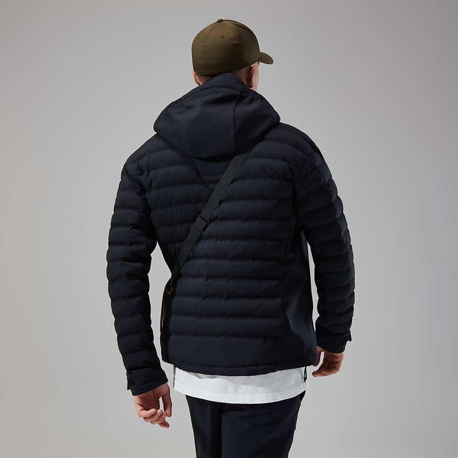 los hombres theran híbrido chaqueta con capucha - negro berghaus