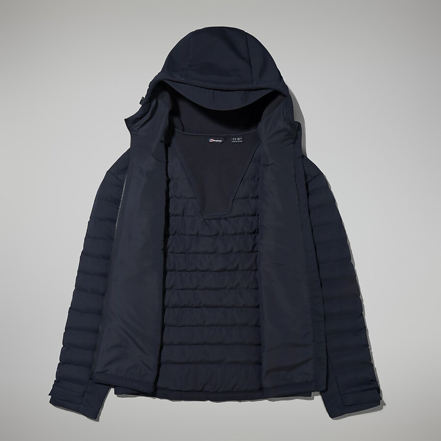 los hombres theran híbrido chaqueta con capucha - negro berghaus