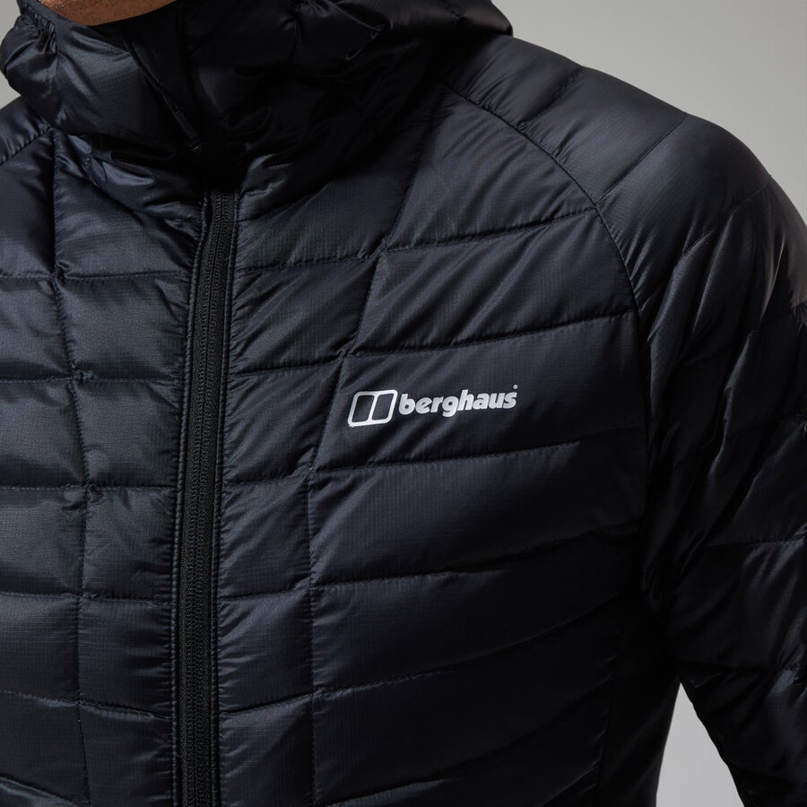 los hombres de tefra 2.0 con capucha chaqueta de aislamiento - negro berghaus