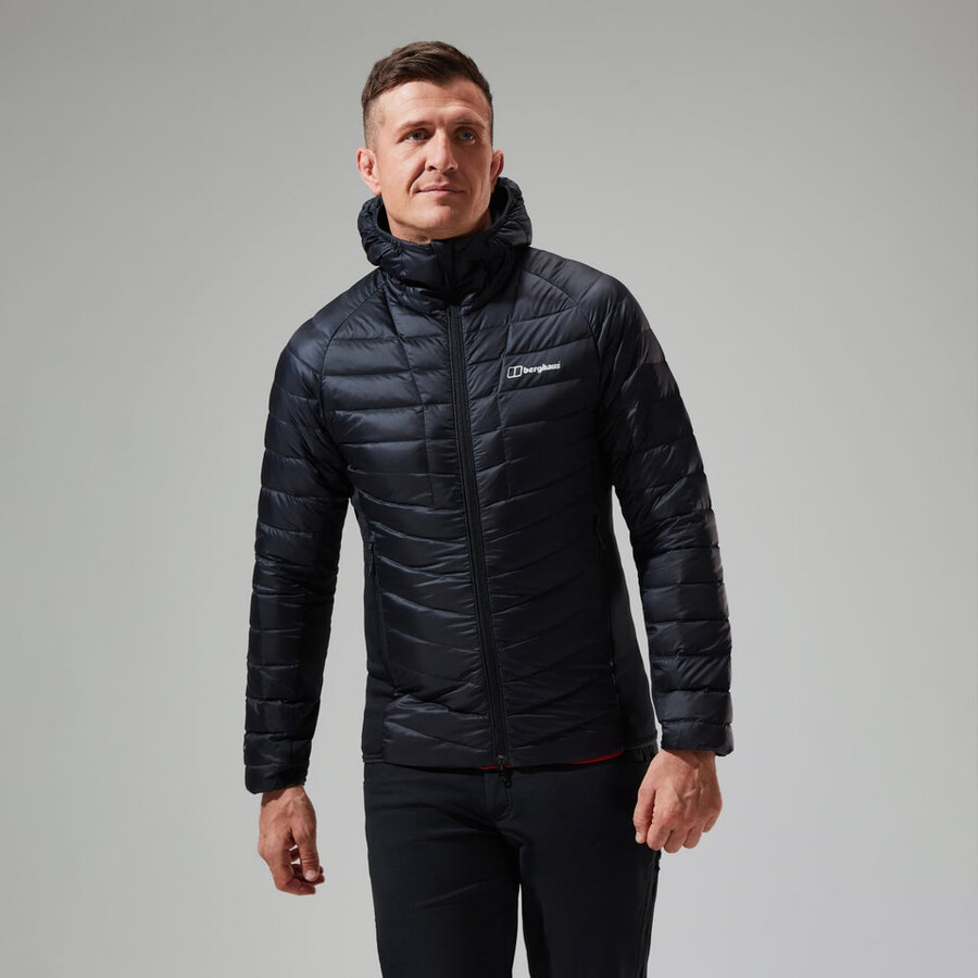 los hombres de tefra 2.0 con capucha chaqueta de aislamiento - negro berghaus