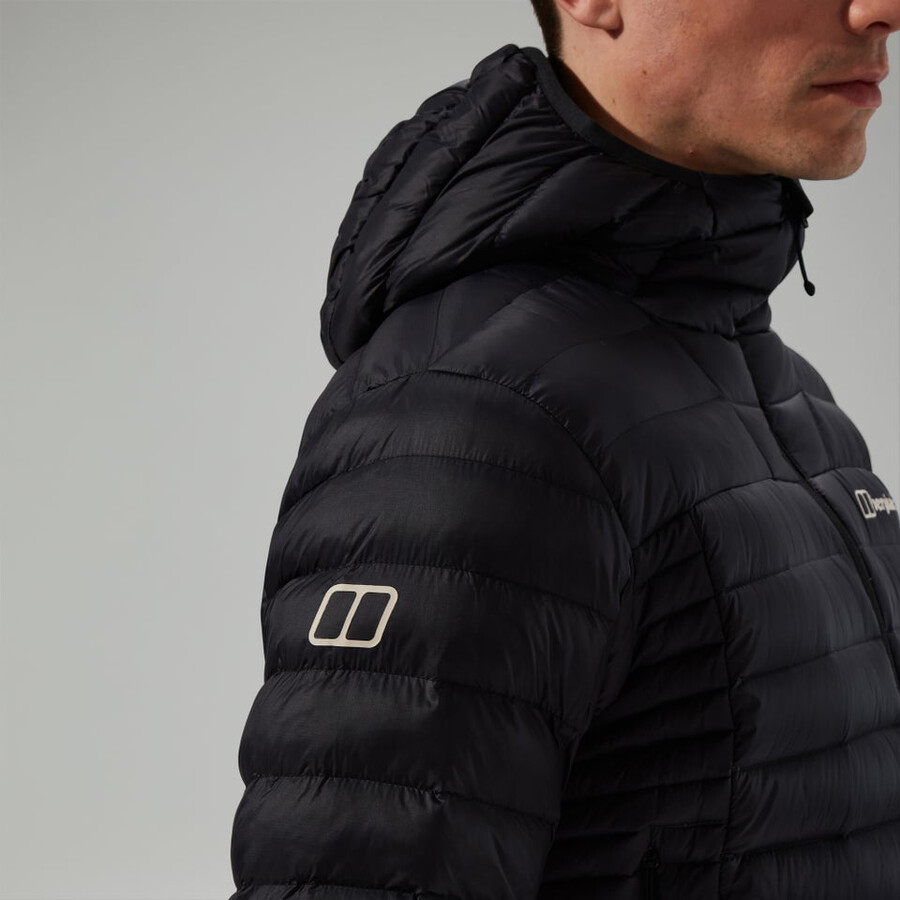 los hombres ridge-nómada híbrido abajo chaqueta - negro berghaus