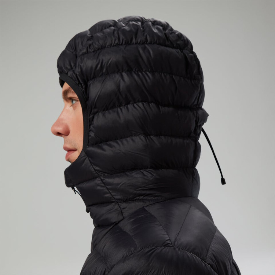 los hombres ridge-nómada híbrido abajo chaqueta - negro berghaus