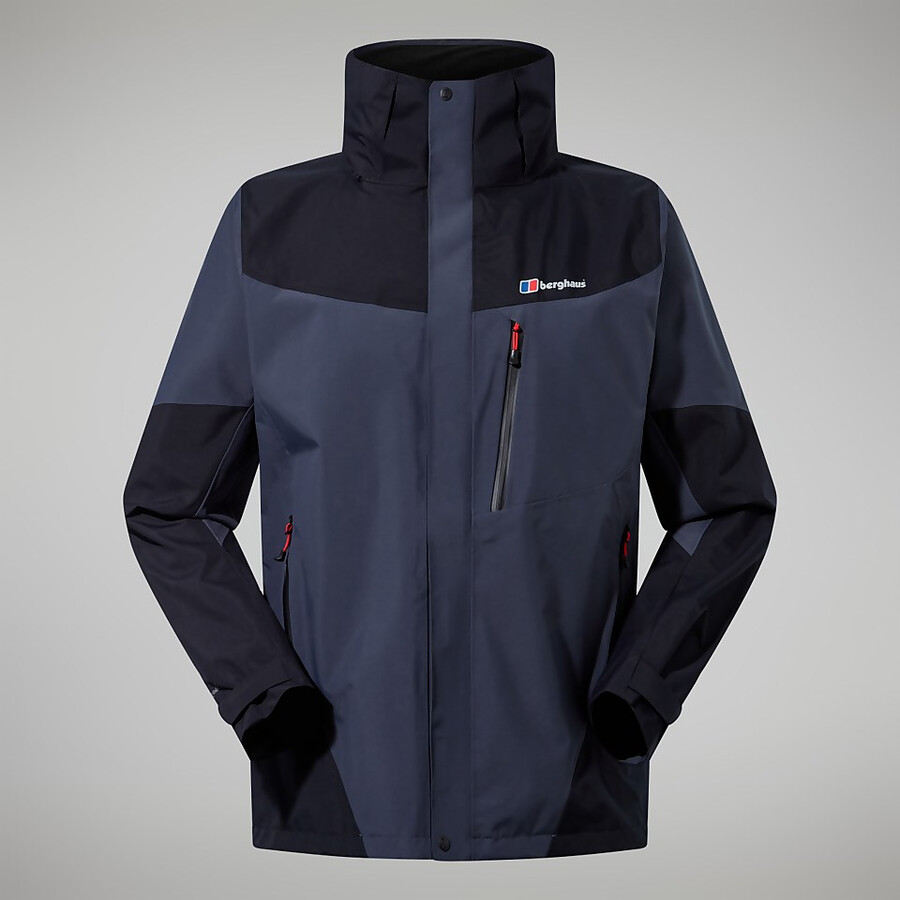 los hombres de arran de chaqueta gris oscuronegro berghaus
