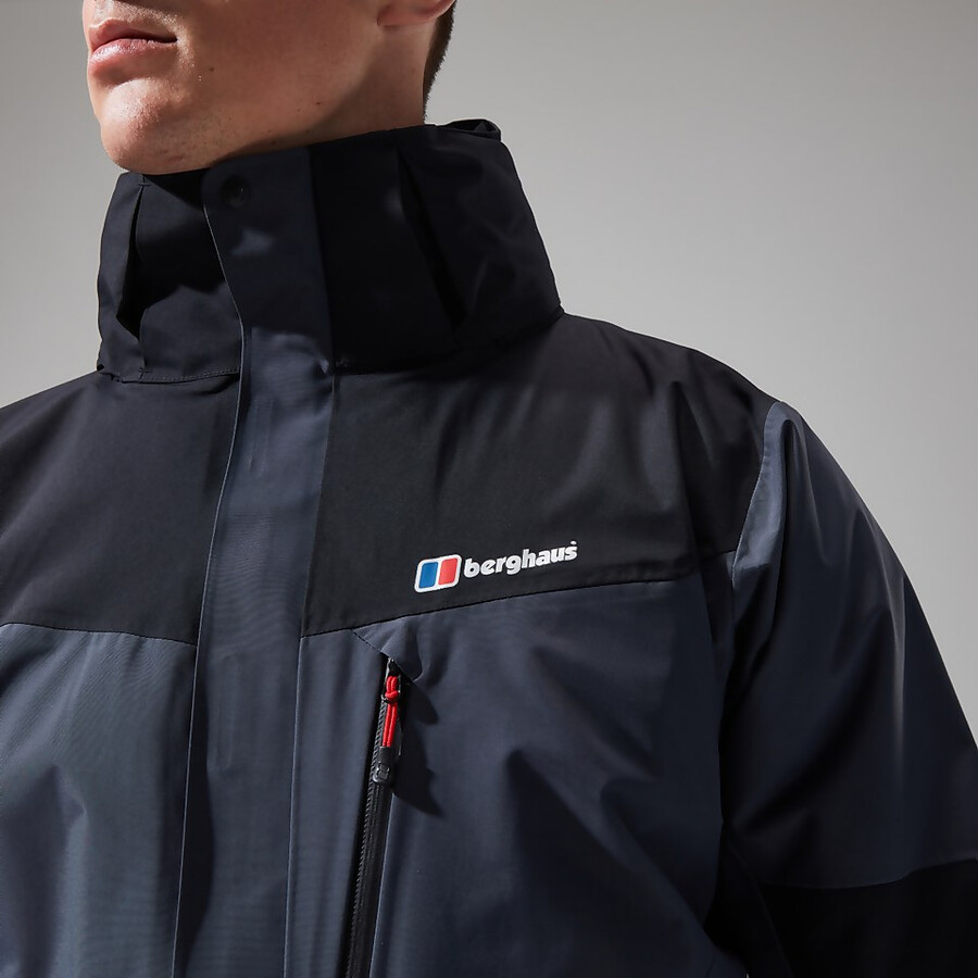los hombres de arran de chaqueta gris oscuronegro berghaus