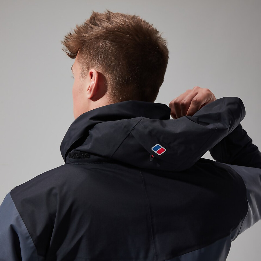 los hombres de arran de chaqueta gris oscuronegro berghaus