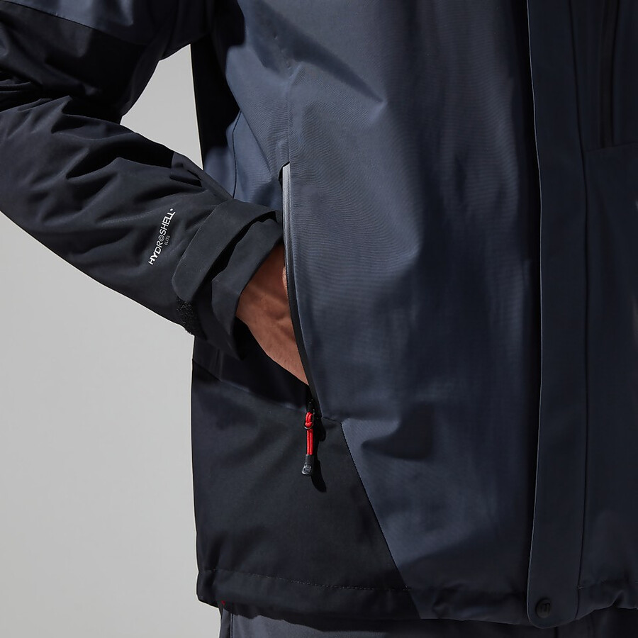 los hombres de arran de chaqueta gris oscuronegro berghaus