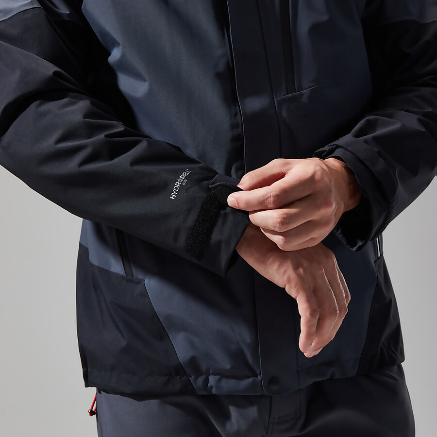 los hombres de arran de chaqueta gris oscuronegro berghaus