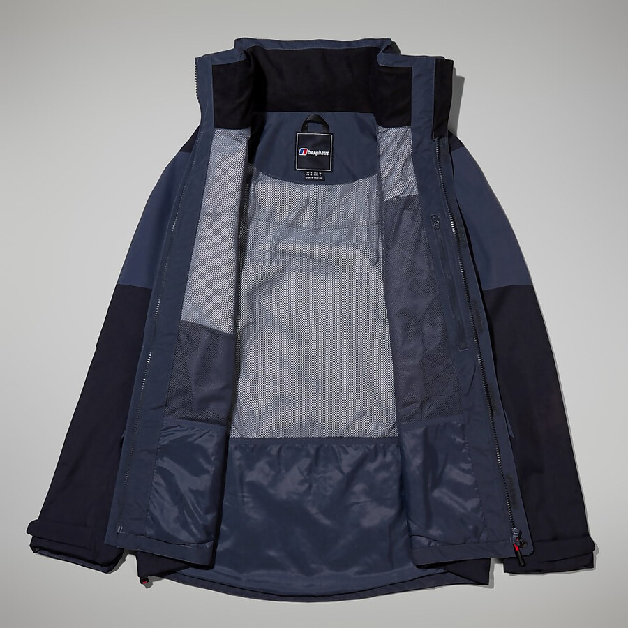 los hombres de arran de chaqueta gris oscuronegro berghaus