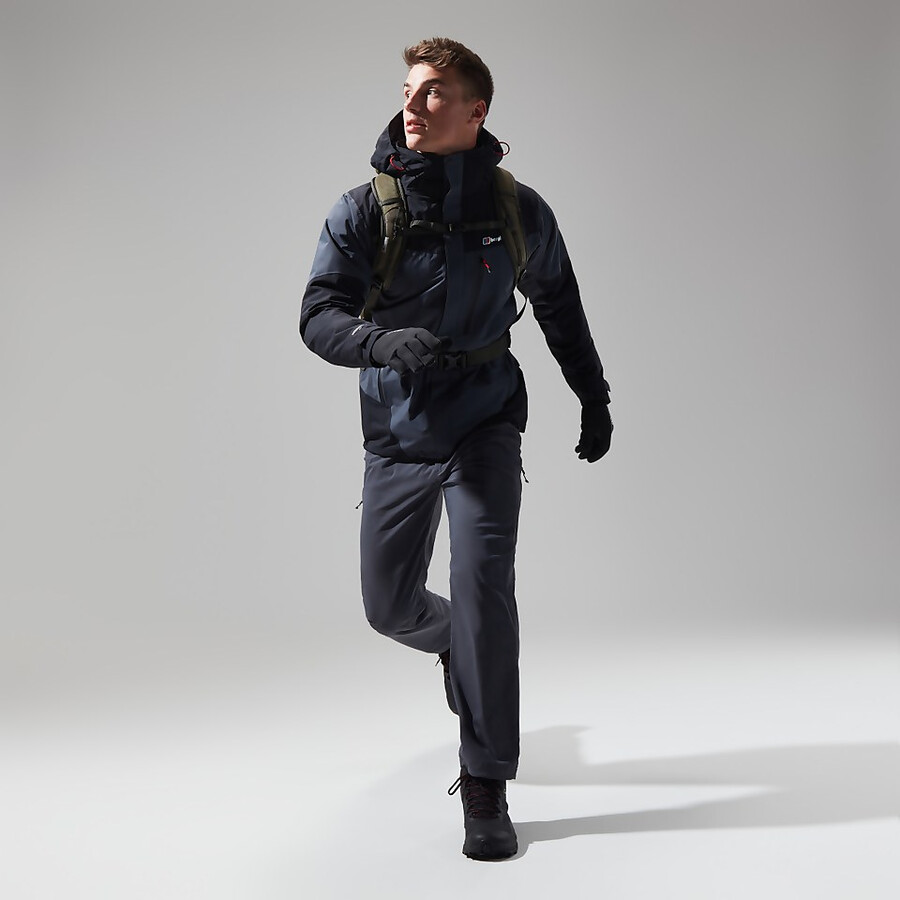 los hombres de arran de chaqueta gris oscuronegro berghaus