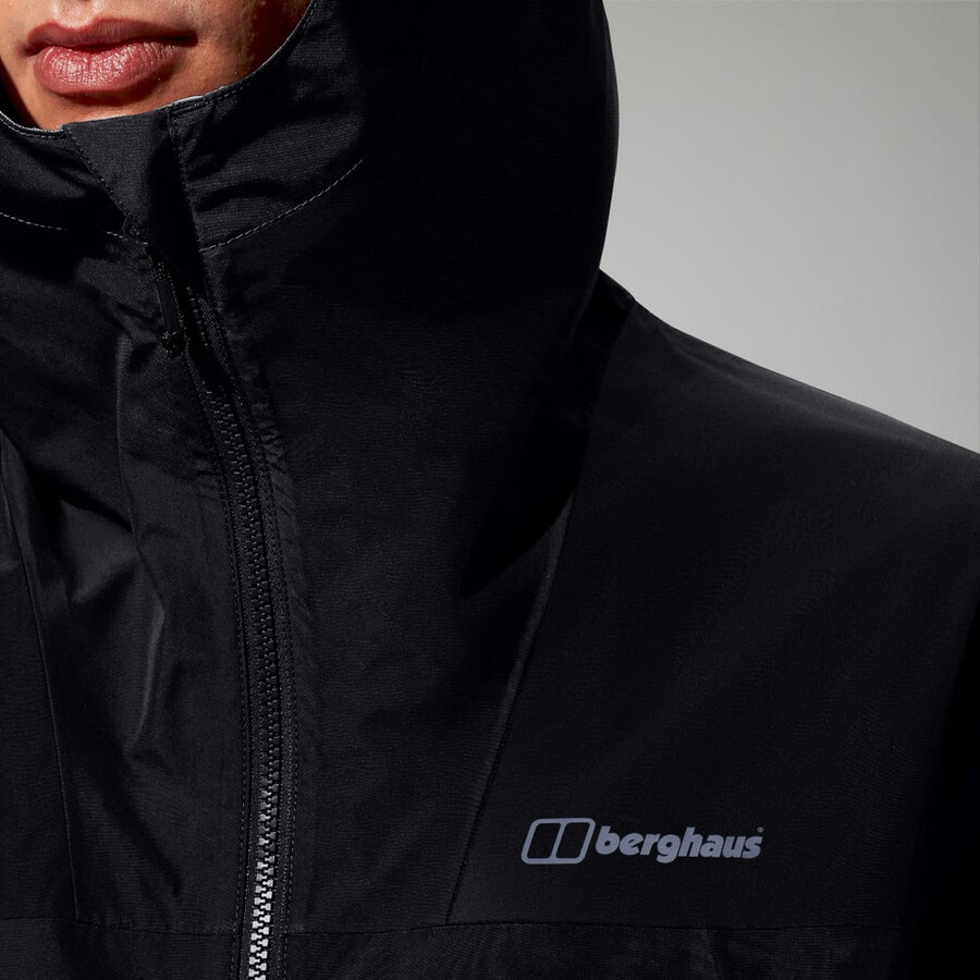los hombres del diluvio pro 3.0 chaqueta impermeable negro berghaus