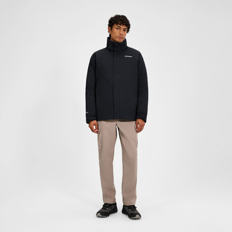 los hombres del escalador 2.0 géminis impermeable de gore-tex 3 en 1 chaqueta - negro berghaus