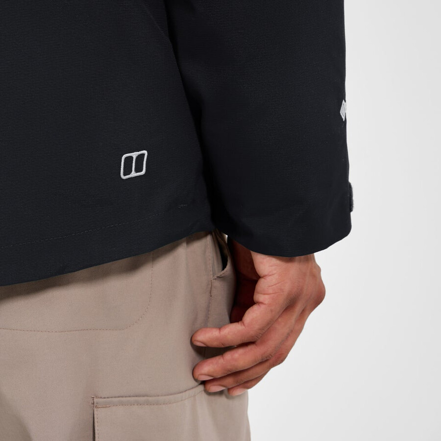 los hombres del escalador 2.0 géminis impermeable de gore-tex 3 en 1 chaqueta - negro berghaus
