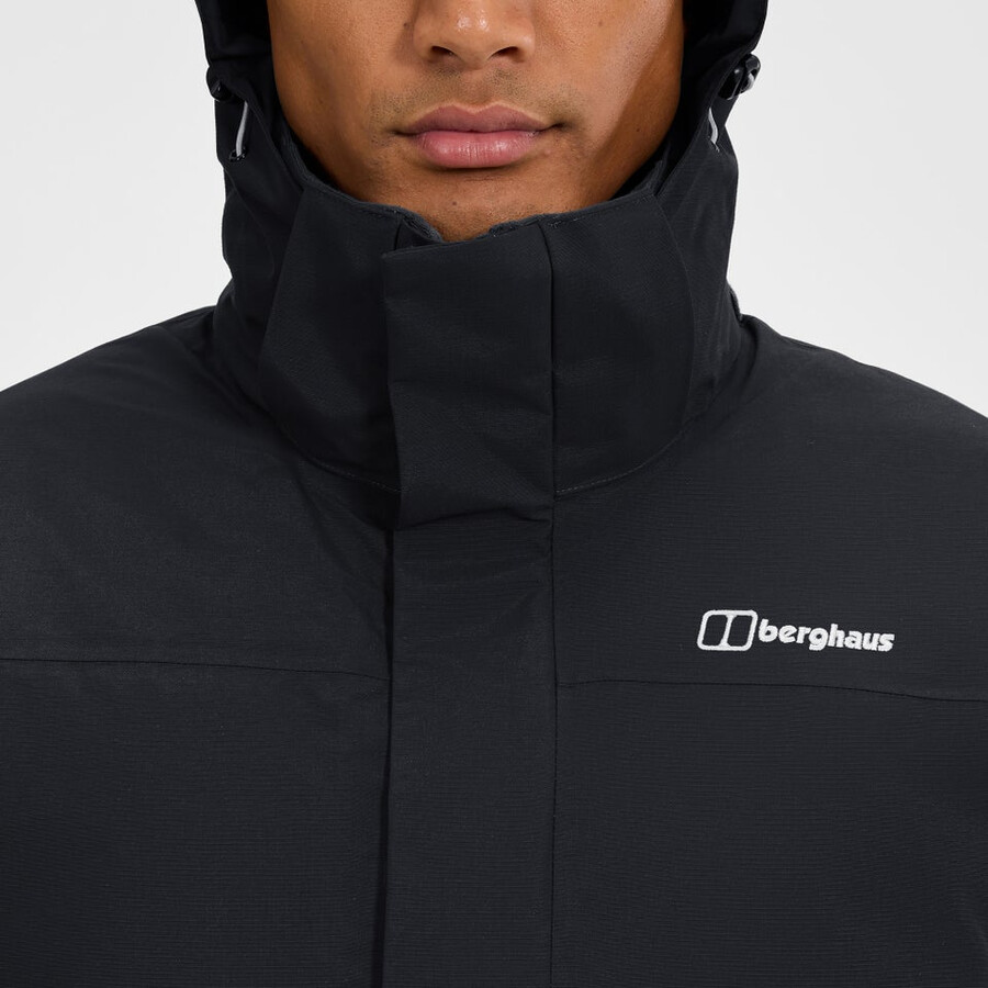los hombres del escalador 2.0 géminis impermeable de gore-tex 3 en 1 chaqueta - negro berghaus