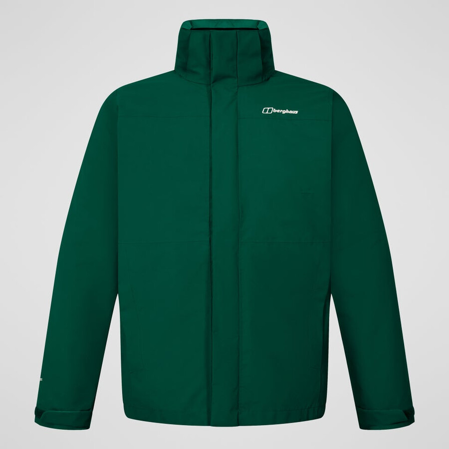 los hombres del escalador 2.0 géminis impermeable de gore-tex 3 en 1 chaqueta - verde berghaus