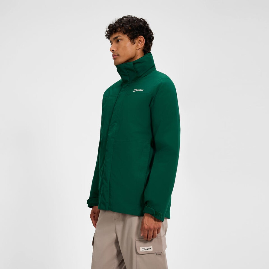los hombres del escalador 2.0 géminis impermeable de gore-tex 3 en 1 chaqueta - verde berghaus