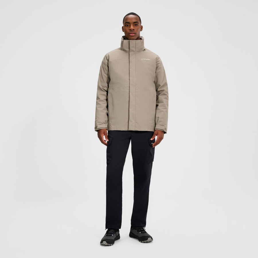 los hombres del escalador 2.0 géminis impermeable de gore-tex 3 en 1 chaqueta - naturalnaranja berghaus