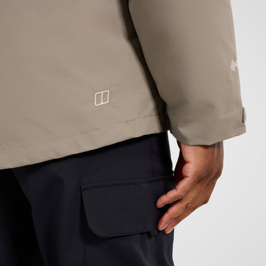 los hombres del escalador 2.0 géminis impermeable de gore-tex 3 en 1 chaqueta - naturalnaranja berghaus