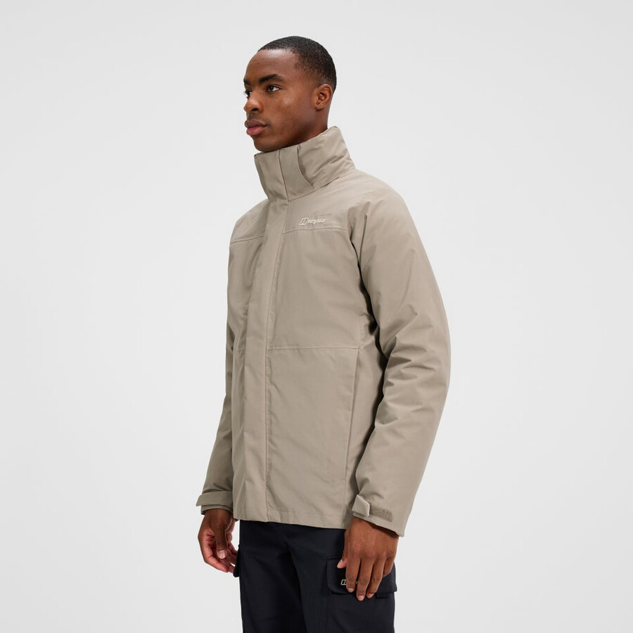 los hombres del escalador 2.0 géminis impermeable de gore-tex 3 en 1 chaqueta - naturalnaranja berghaus