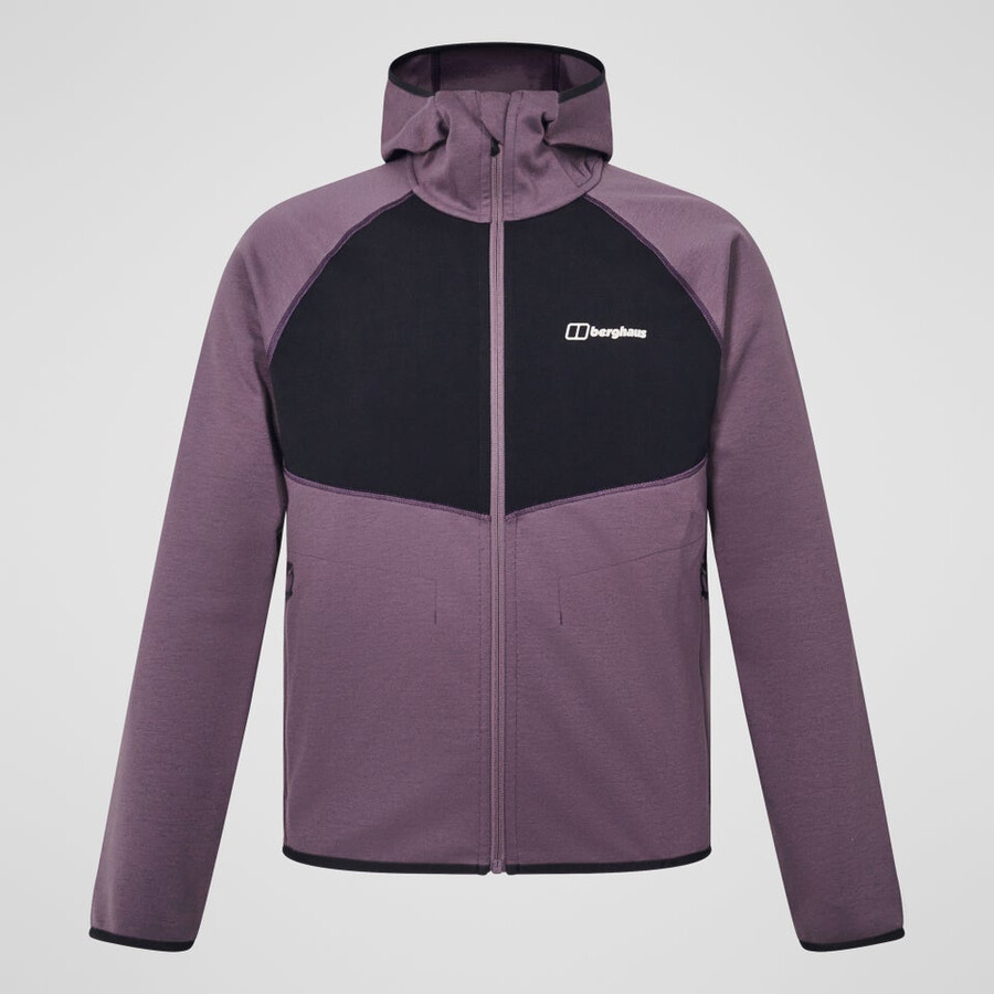 los hombres trawden híbrido chaqueta púrpuranegro berghaus